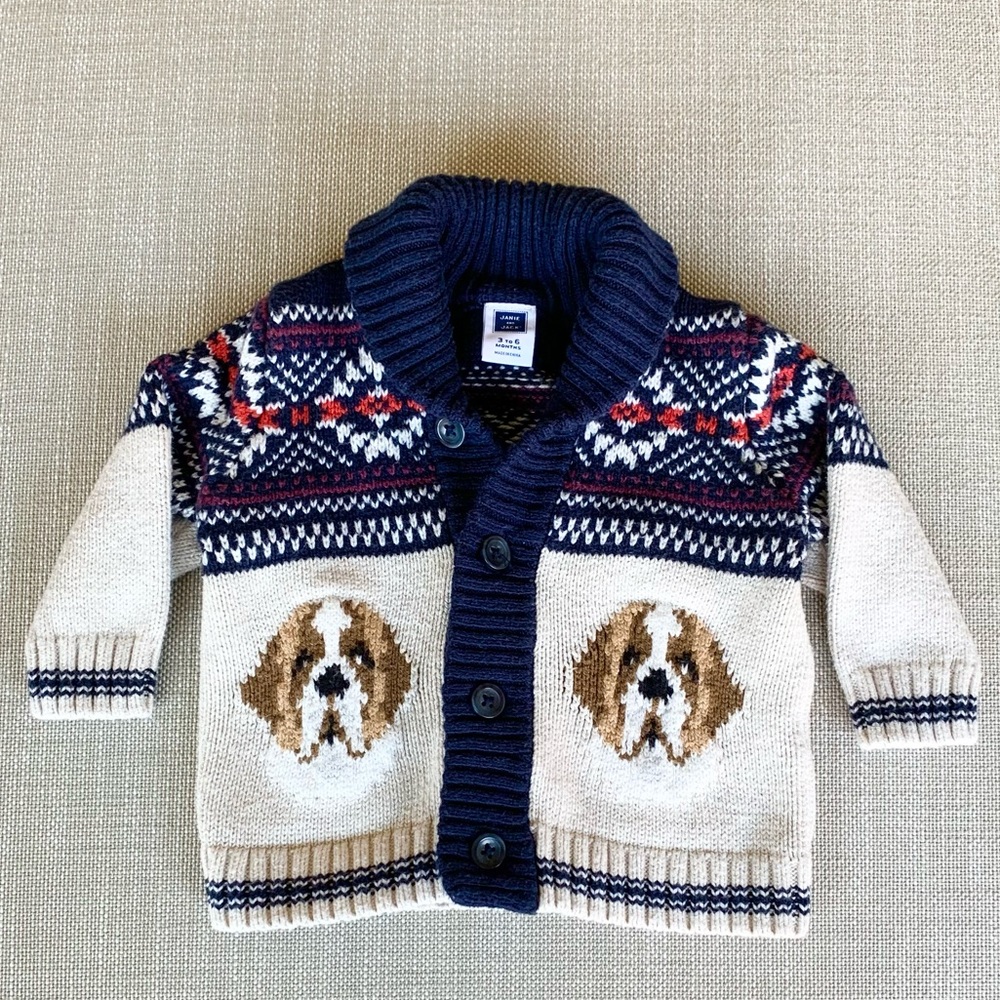 JANIE & JACK Shawl Collar Cardigan